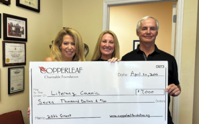 CopperLeaf Charitable Foundation Grants $7,000 to Literacy Council Gulf Coast